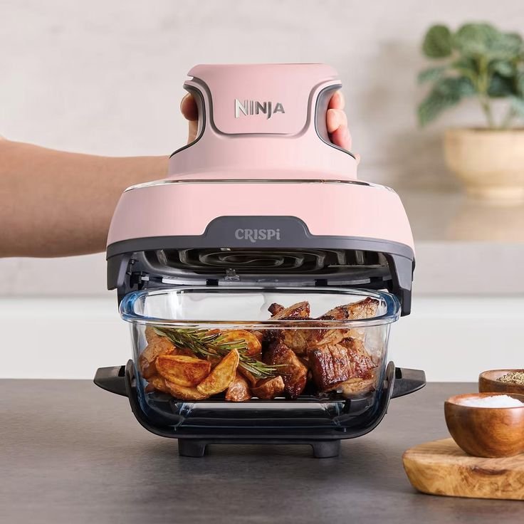 HOME ninja crispi pro 7 in 1 glass air fryer – rose quartz as101ukrs sharkninja uk